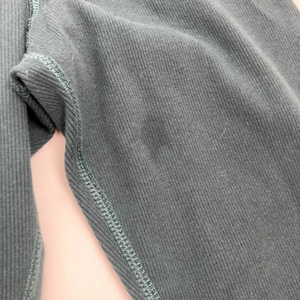 Hanna Andersson Ribbed Stretch Leggings - Juniper Green - 8 or 130cm